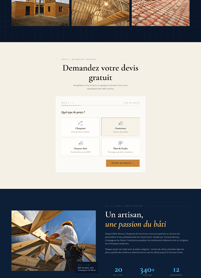 Charpentier Couvreur, Design & Prototype IA